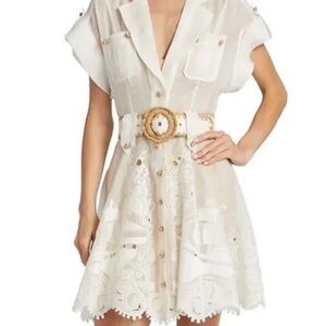 Zimmermann Postcard embroidered mini dress